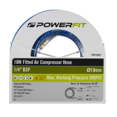 Air Hose, 10mm with BSP Fittings - 10m