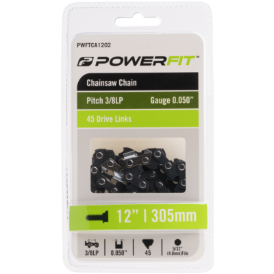 Chainsaw Chain 12 Inch 305mm 3 8LP Pitch 0.050 Gauge 45 Drive Links